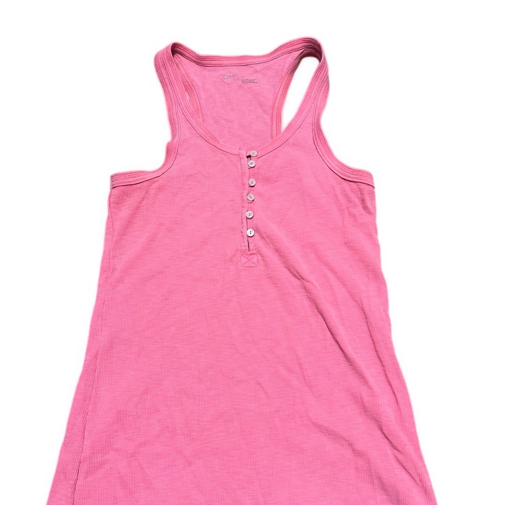 Pink Sleeveless Henley Top From Aerie